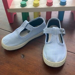 Blue & White Gingham Hampton Canvas Nantucket Shoes